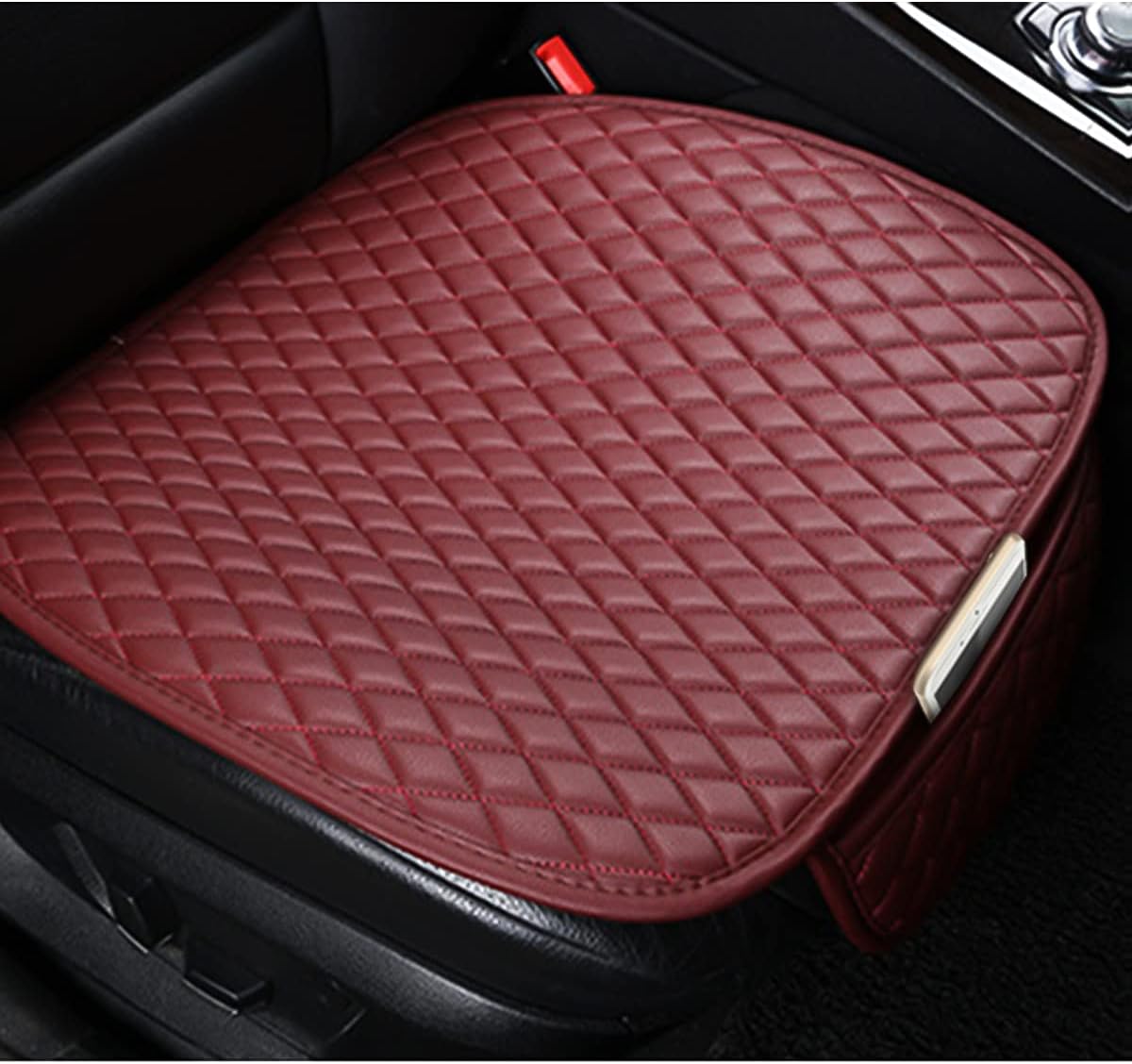 Diamond Pattern Waterproof Leather Seat Cover